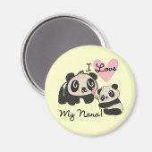 Aimant Les pandas I aiment ma Nana (Recto/Verso)