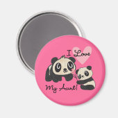 Aimant Les pandas I aiment ma tante (Recto/Verso)