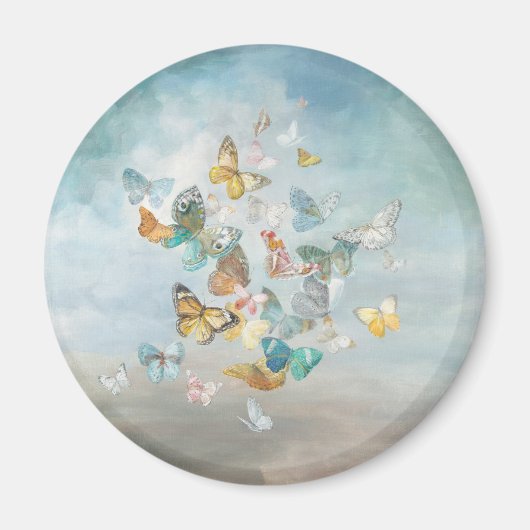 Aimant Les papillons dans les nuages (Devant)