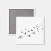 Aimant Les papillons dansent à travers la page (Recto/Verso)