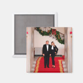 Aimant Les pas de Noël Président Donald Trump & Melania (Recto/Verso)