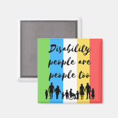 Aimant les personnes handicapées sont aussi des personnes (Recto/Verso)