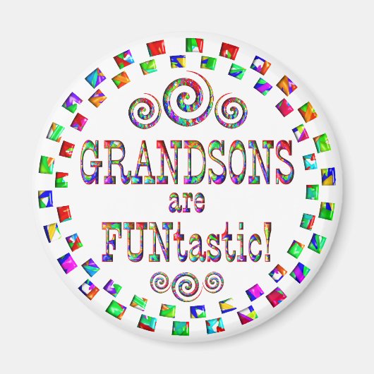 Aimant Les petits-fils sont amusants (Devant)