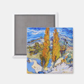 Aimant Les peupliers de Saint-Rémy, Van Gogh (Recto/Verso)