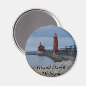 Aimant Les phares de Grand Haven (Recto/Verso)
