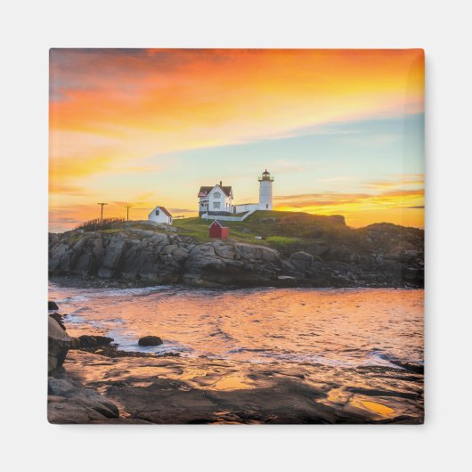 Aimant Les phares | Nubble Lighthouse Maine (Devant)