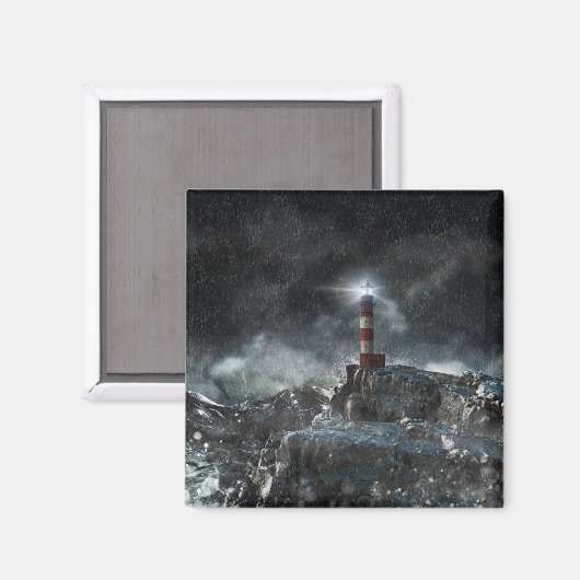Aimant Les phares | Phare dans la tempête (Recto/Verso)