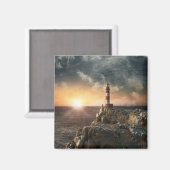 Aimant Les phares | Phare rouge et blanc (Recto/Verso)