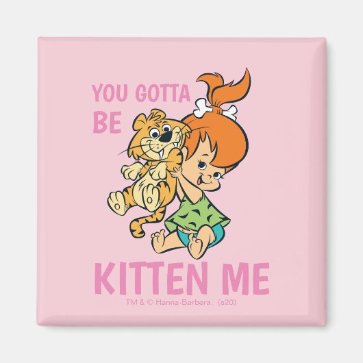 Aimant Les Pierrafeu | Galets et son tigre (Devant)