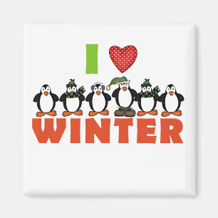 Aimant Les pingouins aiment les t-shirts et les cadeaux d