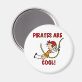 Aimant Les pirates sont cools (Recto/Verso)