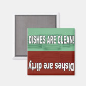 Aimant Les plats sont propres et sales (Recto/Verso)