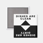 Aimant Les plats sont propres, les plats sont salés (Recto/Verso)