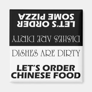 Aimant Les plats sont salés Commandez Livraison double