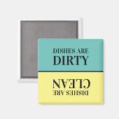 Aimant Les plats sont sales, les plats propres, les messa (Recto/Verso)
