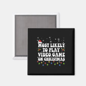 Aimant Les Plus Probables À Jouer Jeu Vidéo Sur Noël Père (Recto/Verso)