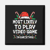 Aimant Les Plus Probables À Jouer Jeu Vidéo Sur Noël Père (Devant)