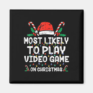 Aimant Les Plus Probables À Jouer Jeu Vidéo Sur Noël Père