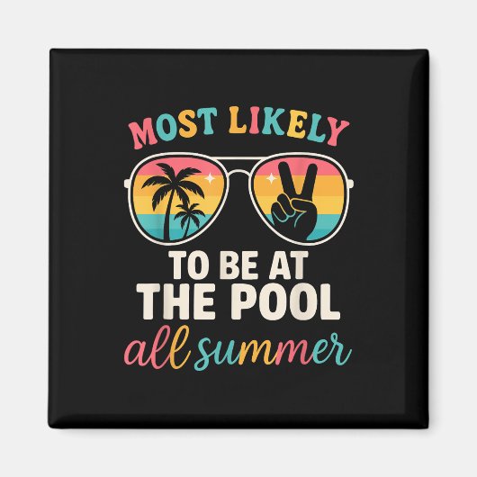 Aimant Les Plus Probables D'Être À La Piscine Tous Été Fa (Devant)