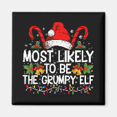 Aimant Les Plus Probables D'Être L'Elfe Grumpy Drôle Noël (Devant)