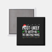 Aimant Les Plus Probables Regarder Tous Les Films De Noël (Recto/Verso)