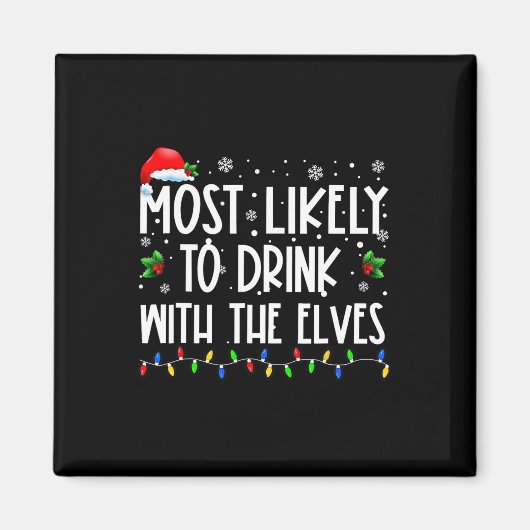 Aimant Les plus susceptibles de boire avec les elfes Elf  (Devant)