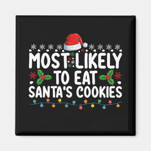 Aimant Les Plus Susceptibles De Manger Père Noël Cookies 