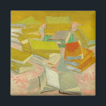 Aimant Les pôles des romans français | Vincent van Gogh<br><div class="desc">Piles of French Novels (1887) de l'artiste post-impressionniste néerlandais Vincent Van Gogh. L'oeuvre originale est une huile sur toile représentant des piles de livres dans des tons jaunes vibrants. Utilisez les outils de conception pour ajouter du texte personnalisé ou personnaliser l'image.</div>