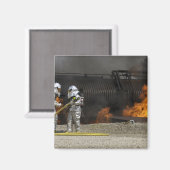 Aimant Les pompiers neutralisent un feu (Recto/Verso)