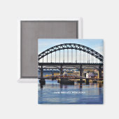 Aimant Les ponts Tyne, Newcastle sur Tyne, Angleterre (Recto/Verso)