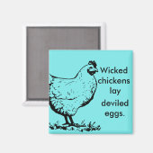 Aimant Les poulets méchants (Recto/Verso)
