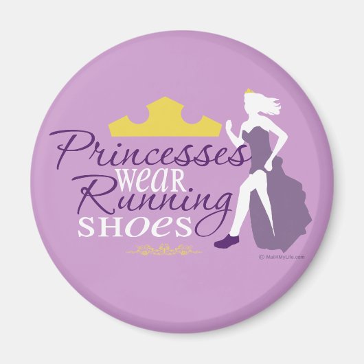 Aimant Les princesses portent des chaussures de course (Devant)