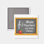 Aimant Les professeurs de musique sont magnétiques (Recto/Verso)
