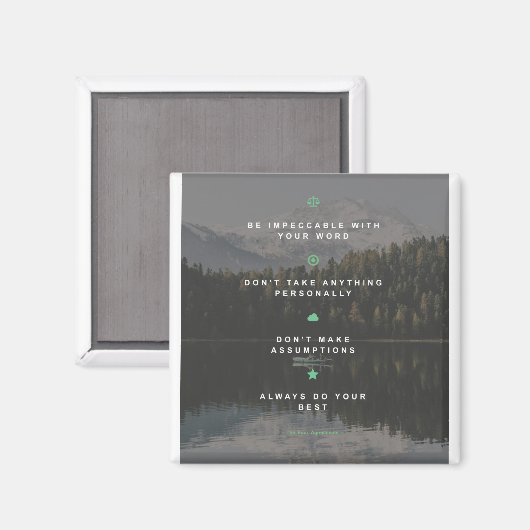 Aimant Les Quatre Agreements (Recto/Verso)