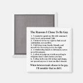 Aimant Les raisons pour lesquelles je suis gay (Recto/Verso)