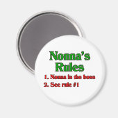 Aimant Les règles de Nonna (Recto/Verso)