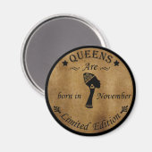 Aimant Les reines sont nées en novembre (Recto/Verso)