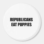 Aimant Les républicains mangent des chiots (Devant)