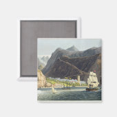 Aimant Les routes, Sainte-Hélène, gravée par Robert Havel (Recto/Verso)