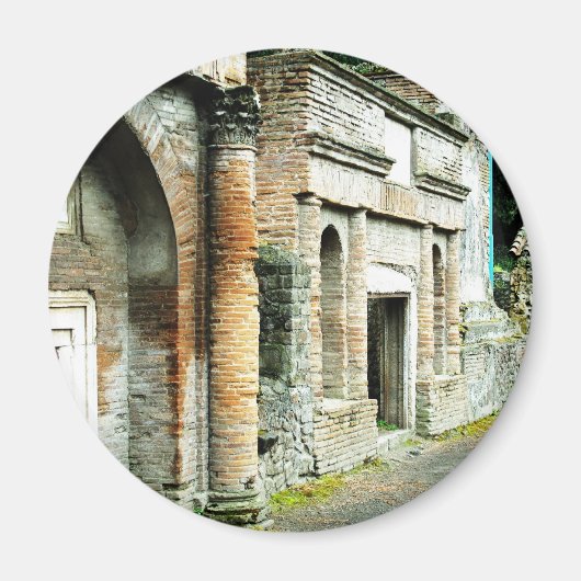 Aimant Les ruines de Pompéi - marché aux temples (Devant)