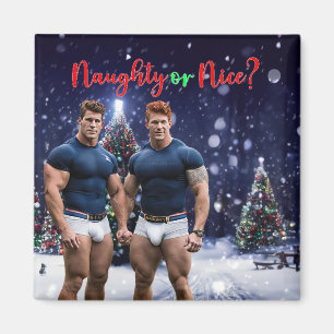 Aimant Les sapins de Noël lumineux de SlipperyJoe deux mu