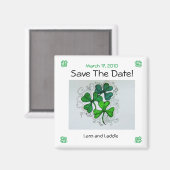 Aimant Les shamrocks Sauvent La Date ! 17 mars 2010 (Recto/Verso)