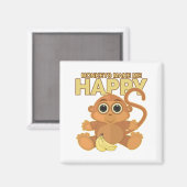 Aimant Les singes Me Rendent Heureux (Recto/Verso)