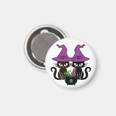 Aimant Les soeurs de chats sorcières (Recto/Verso)