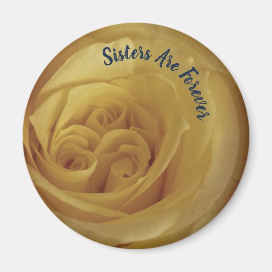Aimant Les Soeurs Sont Pour Toujours Fleur Photo Rose Jau (Devant)