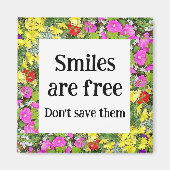 Aimant Les sourires sont gratuits (Devant)