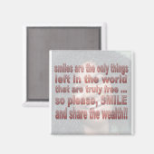 Aimant Les sourires sont gratuits (Recto/Verso)