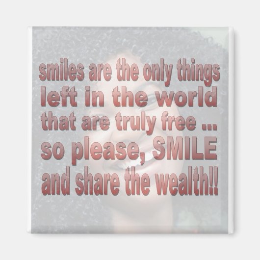 Aimant Les sourires sont gratuits (Devant)