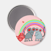 Aimant Les souris en amour Valentines (Recto/Verso)