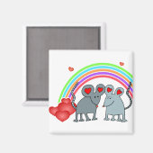 Aimant Les souris en amour Valentines (Recto/Verso)